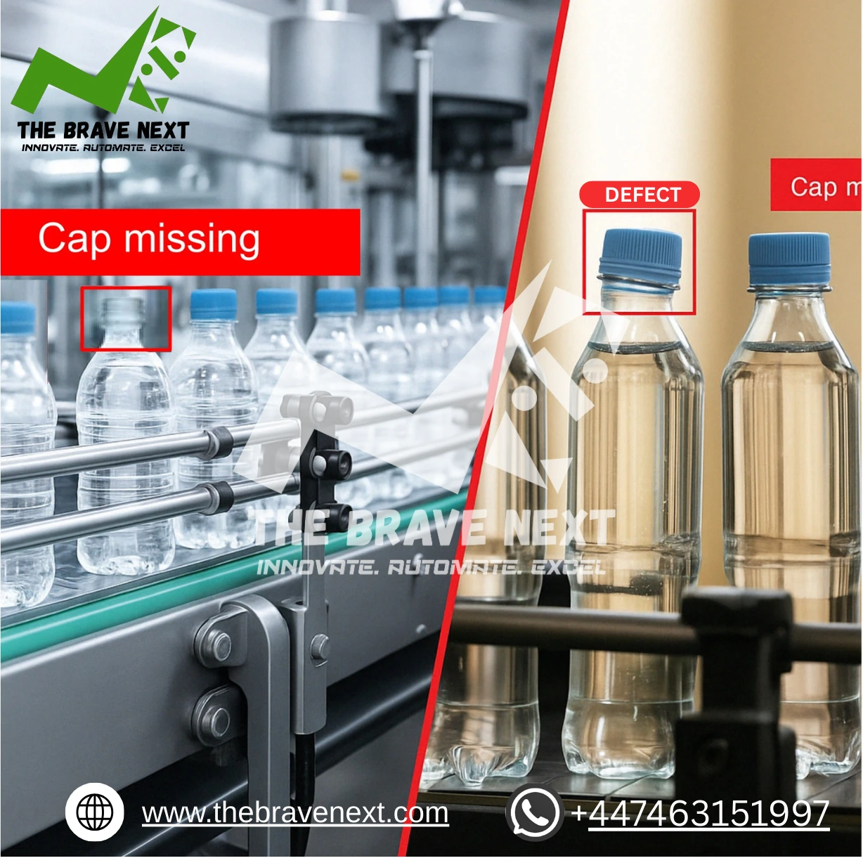 AI-Powered Visual Inspection Detecting Damaged Bottles and Missing Caps with Precision 